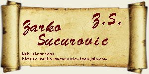 Žarko Šućurović vizit kartica